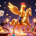 Experience thrilling gameplay at rr88 with a golden rooster and engaging casino elements.