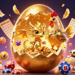 ดูหนังออนไลน์ มีภาพการ์ตูน 3D ของไข่ทองคำและมังกรทองในฉากคาสิโน