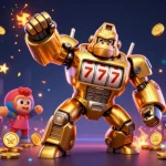 Explore slot gacor options with a vibrant 3D illustration showcasing dynamic gaming elements and characters.
