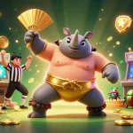 Engage with the exciting gaming atmosphere of Website Sunwin featuring a dynamic beetle champion and glowing casino elements.
