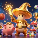 Experience thrilling gameplay at RR88 with a vibrant 3D illustration filled with magic and sports excitement.